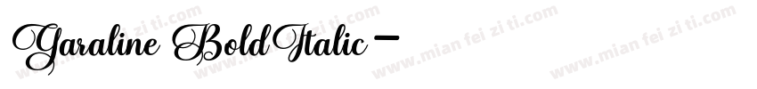 Garaline BoldItalic字体转换
